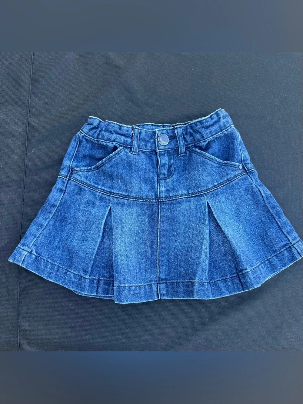 GapKids 1969 Dark Wash Denim Mini Skirt Girls Size 6 Regular A-Line